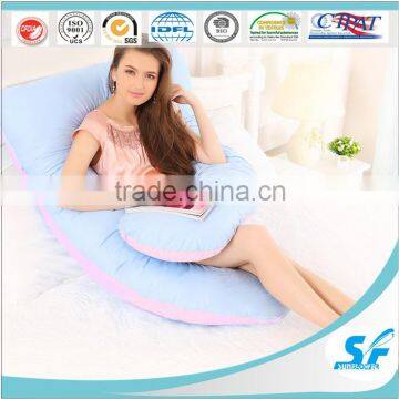 U shape /G shape/ C shape cotton fabric soft micro fiber filling sofa bed cushion body pillow for pregnant