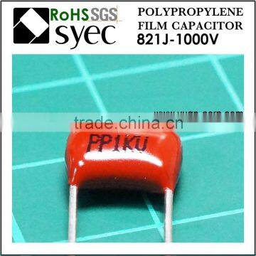 820pF 1000VDC PPN 821J 1000VDC Polypropylene Film Capacitor