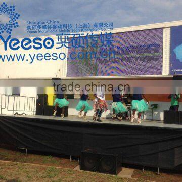 YEESO outdoor mobile led advertising stage container,YES-C40 LED container for sale!