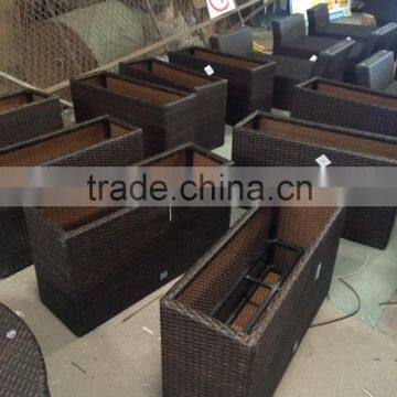 Fashionable Italy Style Outdoor Rattan Coffee Table and Chairs Set Daybed Sofa