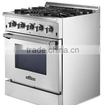 30 in. 4.2 cu. ft. Slide-In Dual Fuel Range with Convection Oven in Stainless Steel