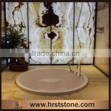white onyx wall clad
