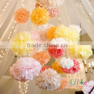 popular tissue pom poms flower garland for party decoration new products ideas