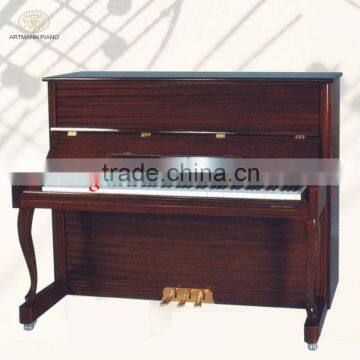 Archaic Artmann UP-123A2 red wood color flower design mechanical vertical piano