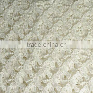 plain dyed cotton rayon 3D embroidered fabric