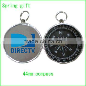 44mm aluiminum metal compass with key ring