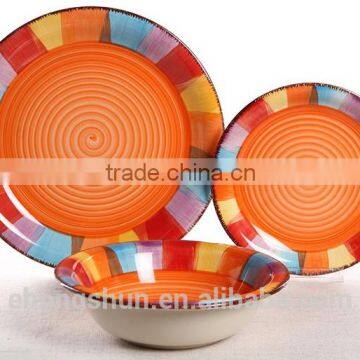 Facotry New Design 12 Pieces Color Glazed Stoneware Dinner Sets With Soup Bowl, Ceramic Dinnerware Sets in Tableware photo-4