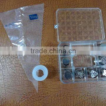 Stainless Steel Russian Nozzle Set of 8pcs Nozzles & 1 Nozzles Adaptor & 10pcs Disposable Piping Bag Cake Decorating Nozzle photo-2