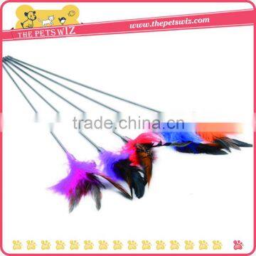 Feather bell funny cat stick