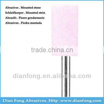 P-06 HP Shank Cylindrical Shaped Silicone Carbide Maded Medium Grit Pink Mounted Stone Mounted Grinder