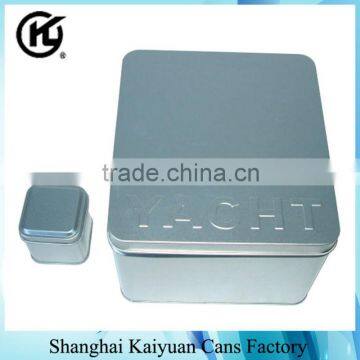 High Quality Square Gift Tea Cookies Tin Can Box (various lids and printing)