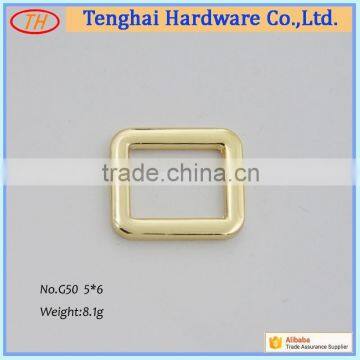 High quality Zinc alloy metal square ring for bag or coats