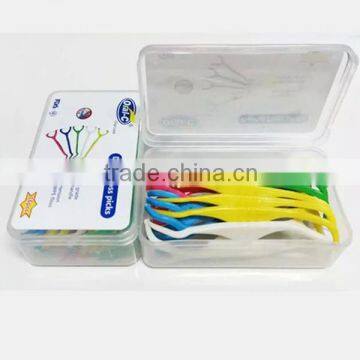 Restaurant/Hotel UHMWPE Flavored Dental Floss Picks/Floss Toothpicks