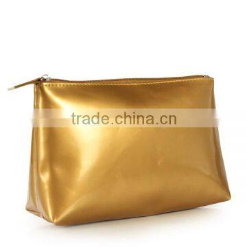 Golden pvc cosmetic bag