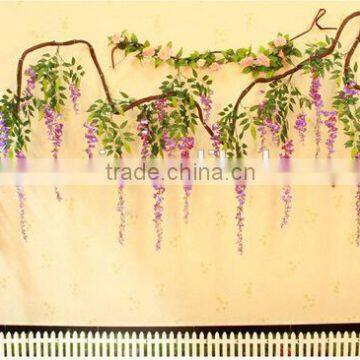 Artificial Wisteria Flower for Indoor Decoration