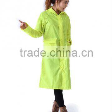 adult long raincoat PVC high visible reflectve tape waterproof raincoat