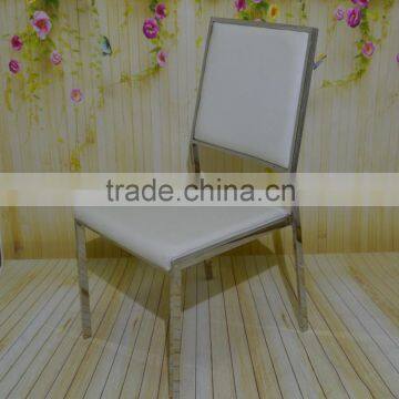 unique modern fashion SS white stackable wedding banquet chair