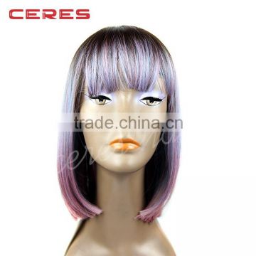 new arrival omber pink synthetic hair wig bob wig for black women