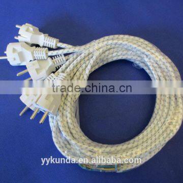 VDE approved European Electric Iron H03RT-H braided power cable