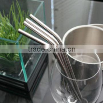 Smooth cut stainless steel drinking straw