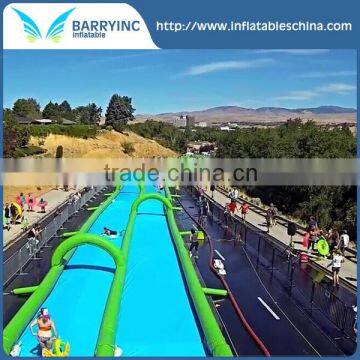 Giant long water slide 1000 ft slip n slide inflatable slide the city 2016