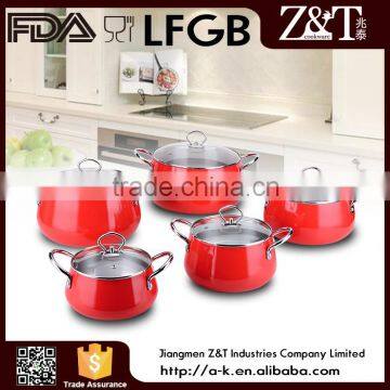 10pcs aluminum FDA cooking pot in the kitchen red