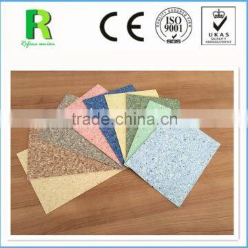 light and high strength homogeneous vinyl flooring