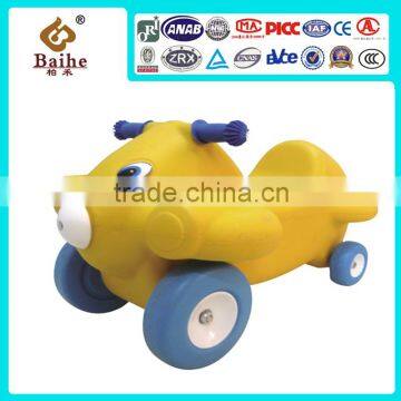 2016 Indoor Cheap HDPE Plastic Plush Rocking Horse Saddles
