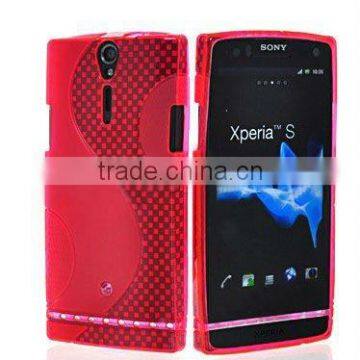 Purple S-Line Gel Case Rubber Skin Tpu Cover For Sony Ericsson Xperia Arc S HD LT26i