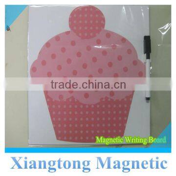 pink cake shape magnetic drawing board with pen