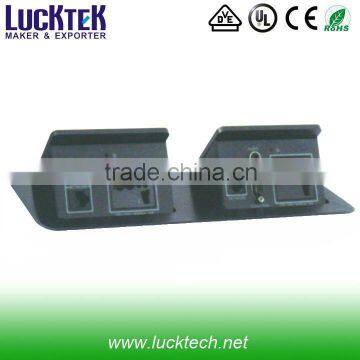 Double Pop up desktop socket for office, conference