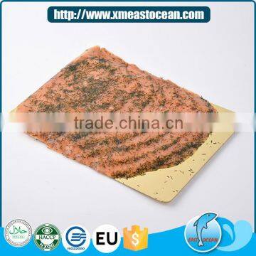 Good quality delicious seafood frozen smoked salmon with vanilla