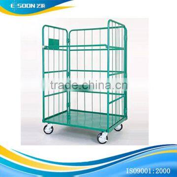 Metal wheel logistic cage mesh deck cage