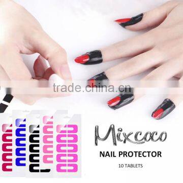 2016 Mixcoco latest U Shape Anti-overflow Peel Off Nail Protector Stickers