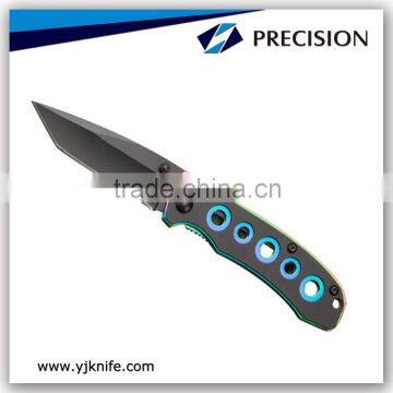 Practical Folding Knife black blade 6-Inch knife