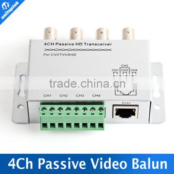 AHD Video Balun TO UTP RJ45 Camera Passive 4CH Video Balun Transmitter