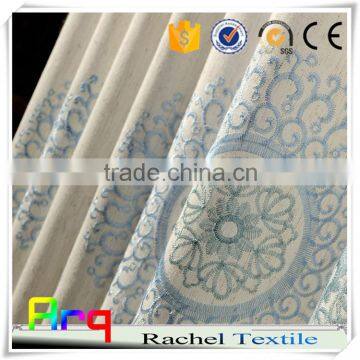 Indian Embroidered Flower Embroidery Black and White Curtain Fabric- Star Hotel Curtain Match Cushion photo-2