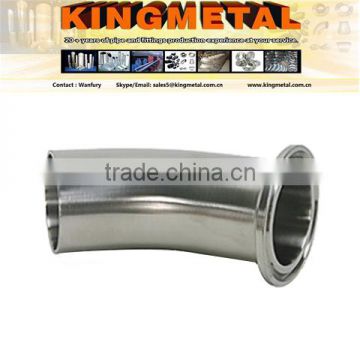 316L Stainless Steel Sanitary Pipe Fitting L2km Clamped and Welded Elbow Schedule 10