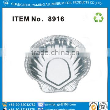 disposable specialty aluminium foil shell-shape bakery container