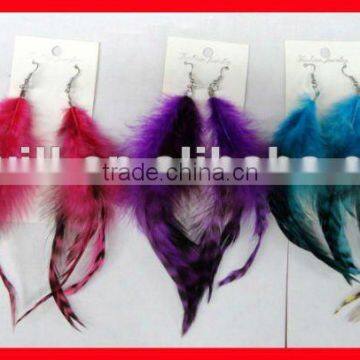 wholesale feather earrings colorful earring