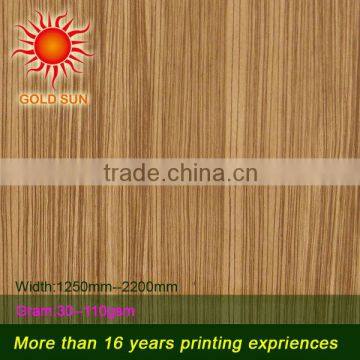 Decorative paper for furniture board