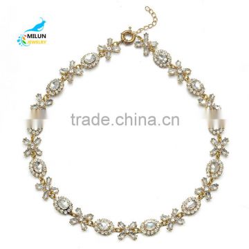 Fashion women crystal rhinestone statement choker neckalce 2016