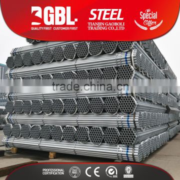 carbon galvanized 37mm round steel pipe