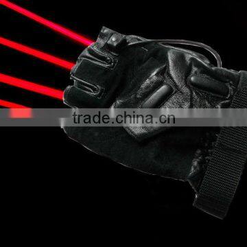 Red magic laser glove for stage