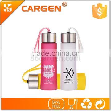 Custom portable 450ml plastic sport printed water bottle