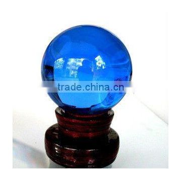 blue crystal ball with laser paperweight for home decorations(R-0693