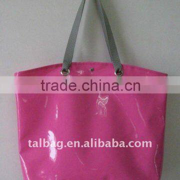 cute girls patent PU leather totebag