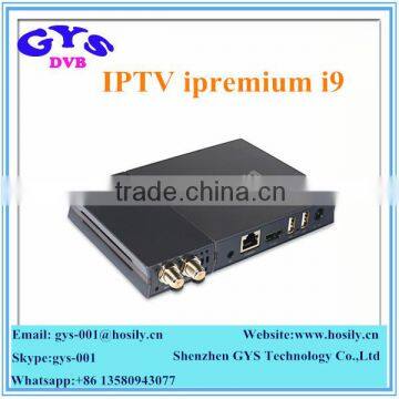 GYS AVOV IPTV BOX ipremium I9 IPTV Box Free TV with IPTV, Kodi Add All DVB DVB-S2/S,T/T2,C Ipremium in stock