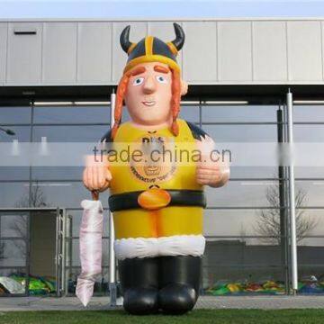 Outdoor inflatable cartoon doll/ high quality inflatable viking doll