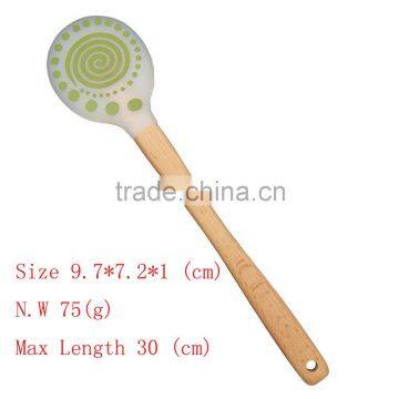 Feiaoda OEM Factory Silicone Wooden Non-stick Spatula Set of 3 photo-6